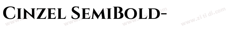 Cinzel SemiBold字体转换